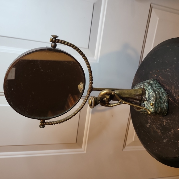 Other - Bronze / Brass Vintage Lady Golfer Desktop Mirror Rare